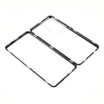 Magnetic Metal Frame Lock Installation with Double Side Tempered Glass Case (no Fingerprint Function but with Face Recognition Function) for Samsung Galaxy S21 Ultra 5G