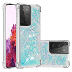 Dynamic Quicksand TPU Shockproof Protection Phone Casing for Samsung Galaxy S21 Ultra 5G
