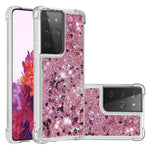 Dynamic Quicksand TPU Shockproof Protection Phone Casing for Samsung Galaxy S21 Ultra 5G