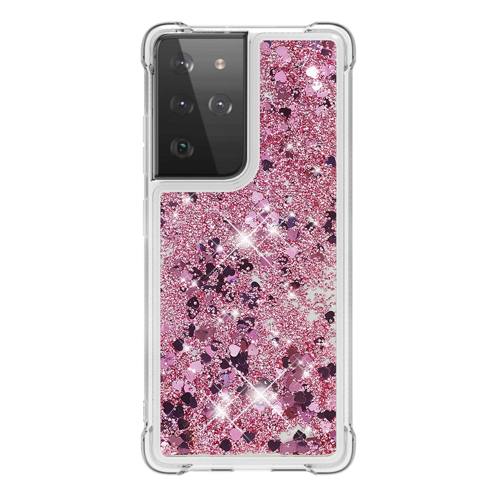 Dynamic Quicksand TPU Shockproof Protection Phone Casing for Samsung Galaxy S21 Ultra 5G