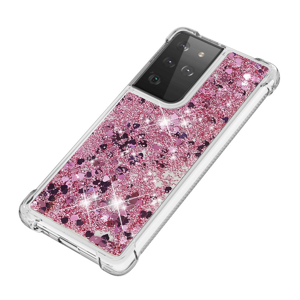 Dynamic Quicksand TPU Shockproof Protection Phone Casing for Samsung Galaxy S21 Ultra 5G