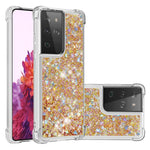 Dynamic Quicksand TPU Shockproof Protection Phone Casing for Samsung Galaxy S21 Ultra 5G