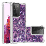 Dynamic Quicksand TPU Shockproof Protection Phone Casing for Samsung Galaxy S21 Ultra 5G