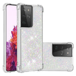 Dynamic Quicksand TPU Shockproof Protection Phone Casing for Samsung Galaxy S21 Ultra 5G