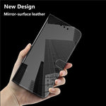 Mirror-like Surface Leather Wallet Stand Design Case with Wrist Strap for Samsung Galaxy S21 Plus 5G