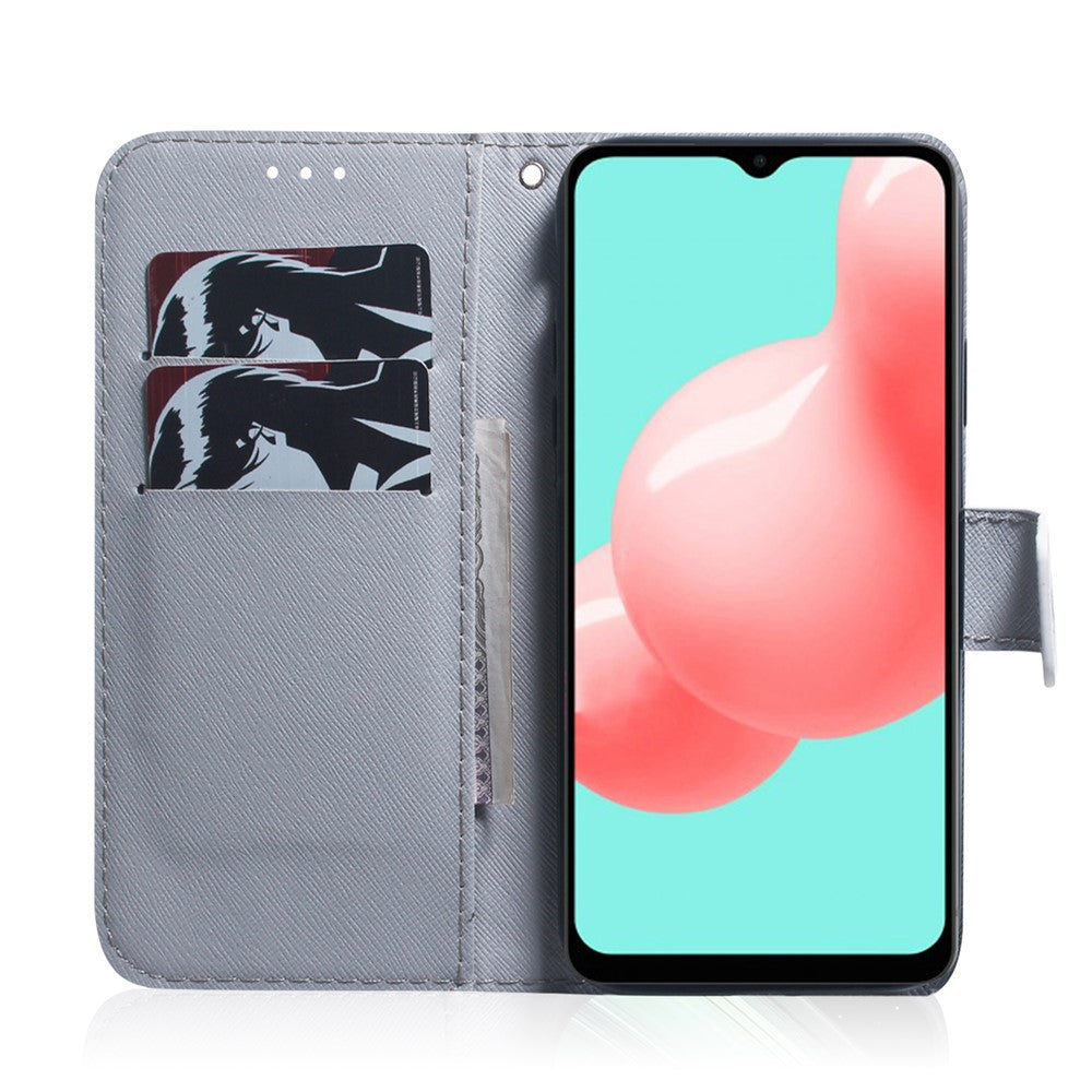 Leather Wallet Protective Pattern Printing Shell Case for Galaxy A32 5G / M32 5G