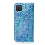 Blommönster Läderfodral med stativ till Samsung Galaxy A12