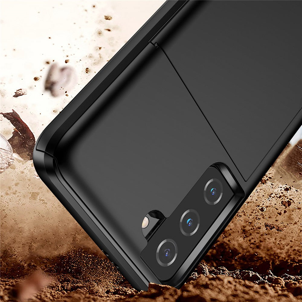 Korthållare PC + TPU Hybrid Baksidesskal till Samsung Galaxy S21+ 5G