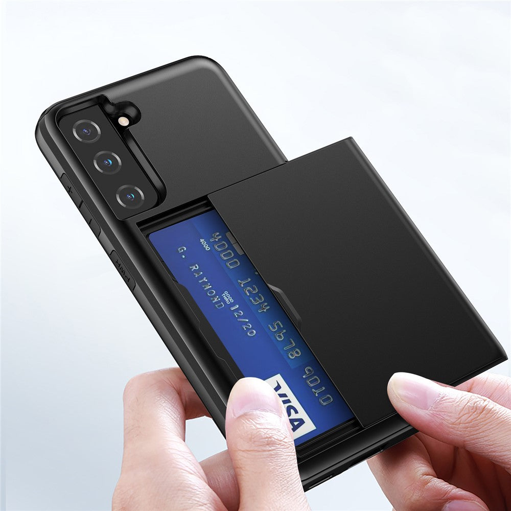 Korthållare PC + TPU Hybrid Baksidesskal till Samsung Galaxy S21+ 5G