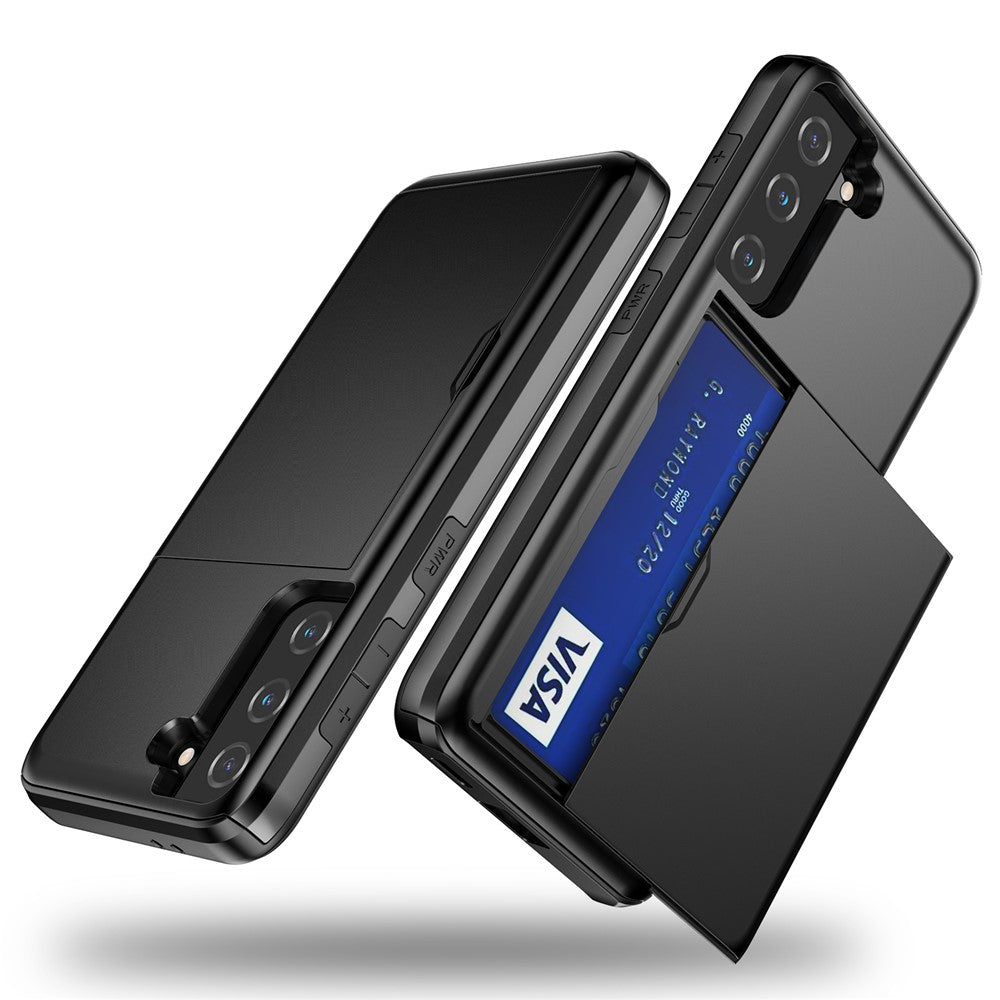 Korthållare PC + TPU Hybrid Baksidesskal till Samsung Galaxy S21+ 5G