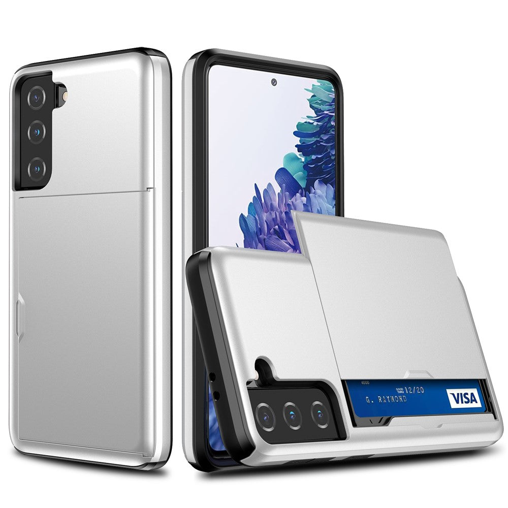 Korthållare PC + TPU Hybrid Baksidesskal till Samsung Galaxy S21+ 5G