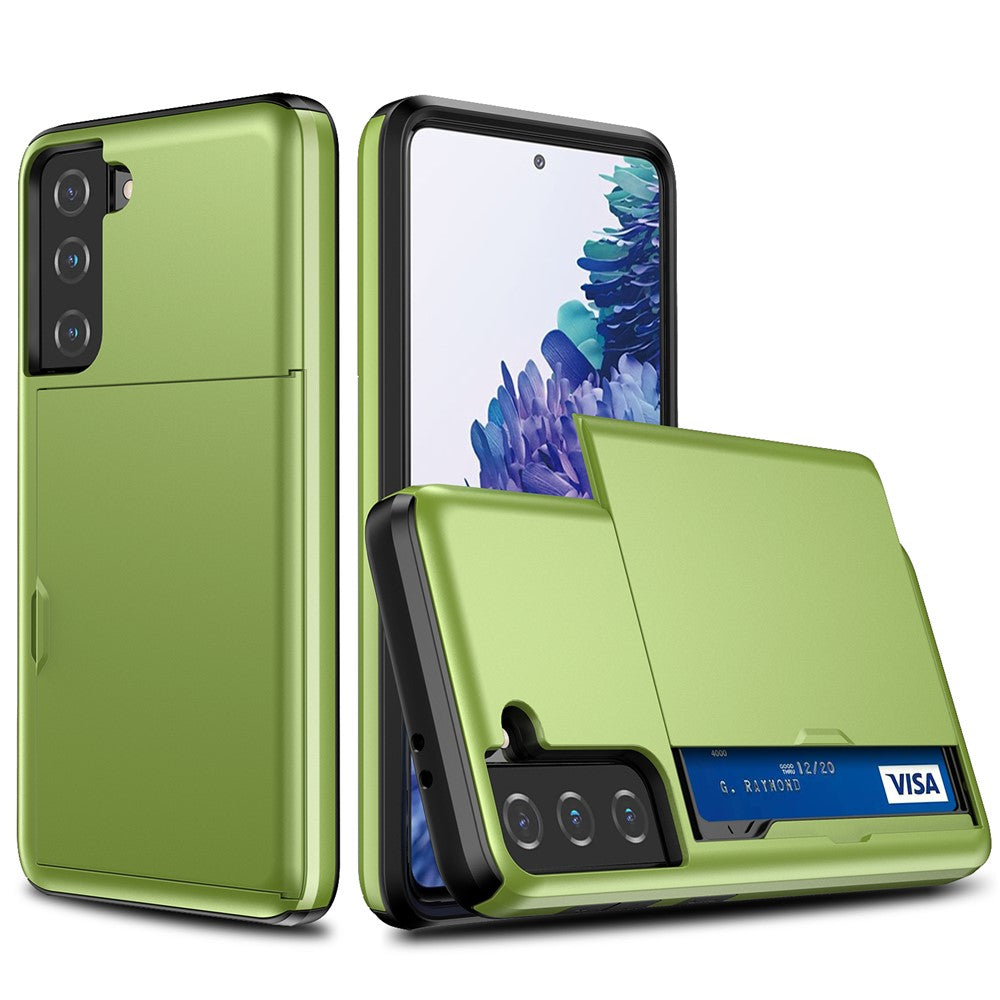 Korthållare PC + TPU Hybrid Baksidesskal till Samsung Galaxy S21+ 5G
