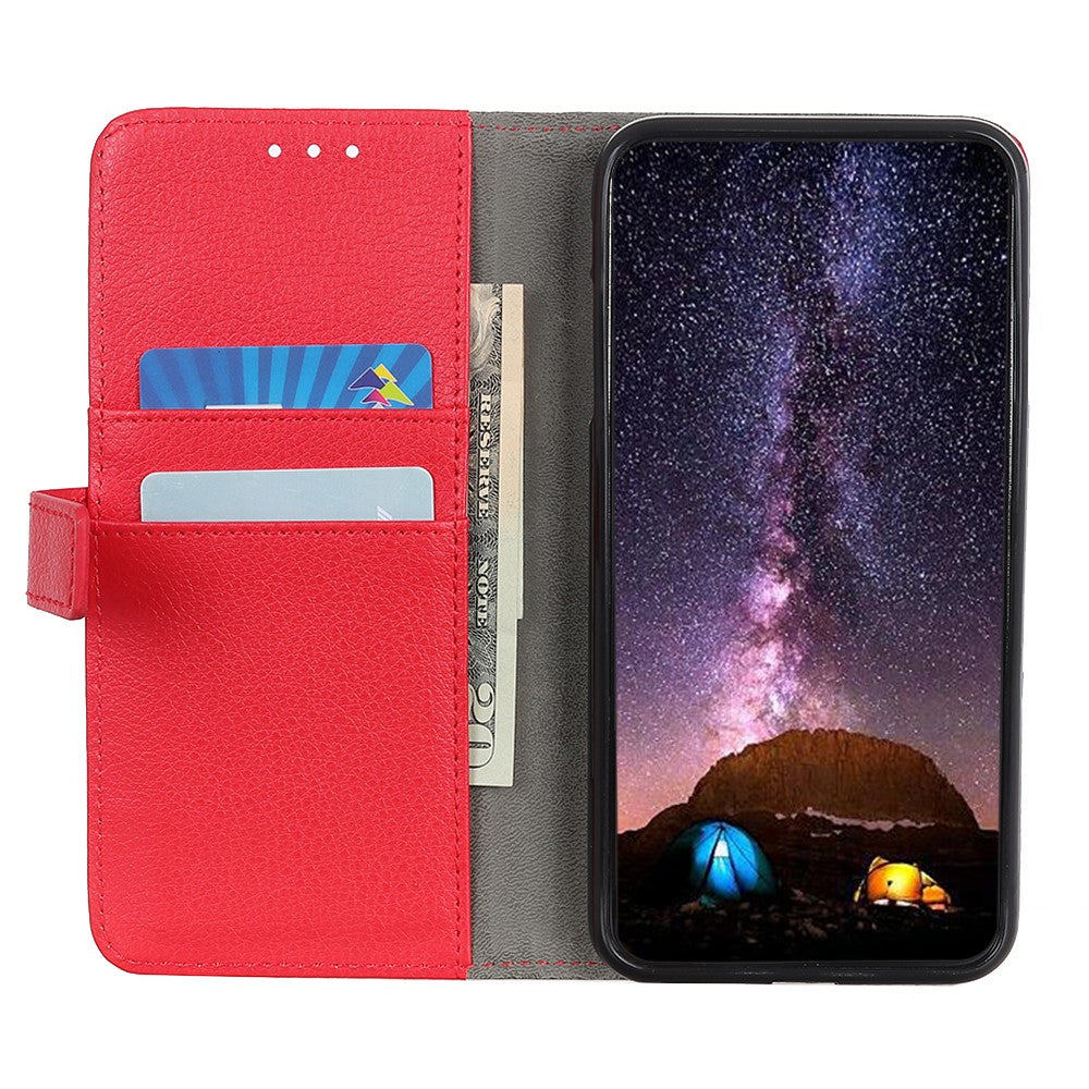 Litchi-læder PU-læder, faldbestandigt etui med pung, beskyttende cover til Samsung Galaxy A52 4G/5G / A52s 5G