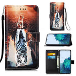 Anti-Drop PU Leather Wallet Stand Case Smartphone Cover Shell with Pattern Printing for Samsung Galaxy S21 4G/5G