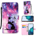 Anti-Drop PU Leather Wallet Stand Case Smartphone Cover Shell with Pattern Printing for Samsung Galaxy S21 4G/5G
