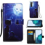 Anti-Drop PU Leather Wallet Stand Case Smartphone Cover Shell with Pattern Printing for Samsung Galaxy S21 4G/5G