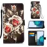 Anti-Drop PU Leather Wallet Stand Case Smartphone Cover Shell with Pattern Printing for Samsung Galaxy S21 4G/5G