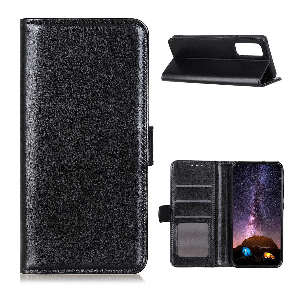 Leather Wallet Stand Crazy Horse Texture Phone Case for Samsung Galaxy A72 4G/5G