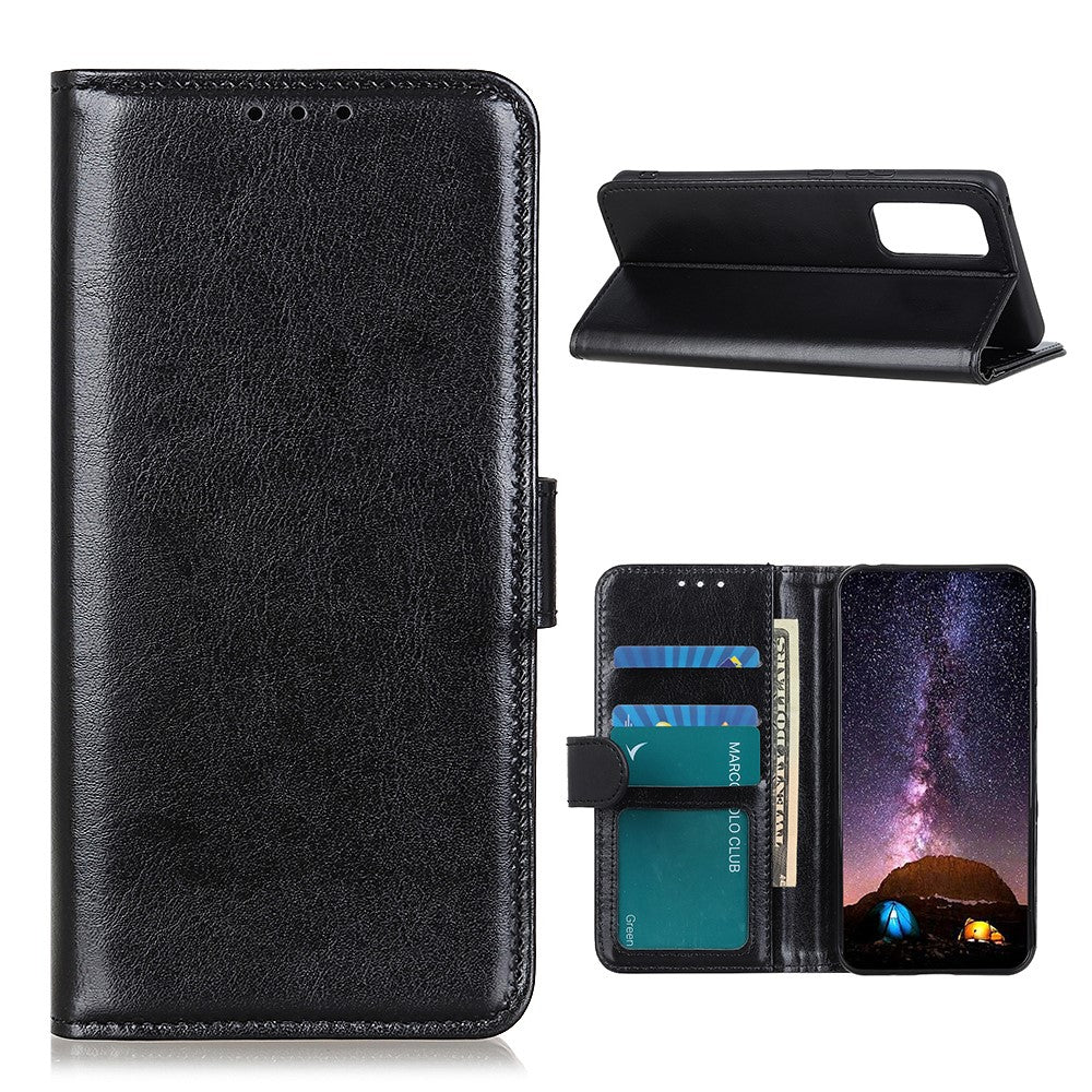 Anti-scratch Crazy Horse Texture Wallet Stand Leather Protector Phone Case Cover for Samsung Galaxy A52 4G/5G / A52s 5G