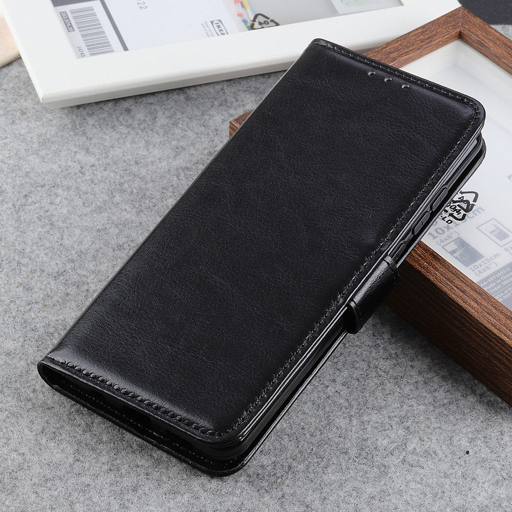 Anti-scratch Crazy Horse Texture Wallet Stand Leather Protector Phone Case Cover for Samsung Galaxy A52 4G/5G / A52s 5G