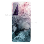Phone Case for Samsung Galaxy S21 4G/5G Shockproof Protective Cover Marble Pattern Printing TPU Phone Shell