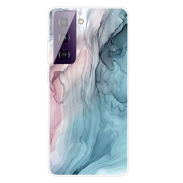 Phone Case for Samsung Galaxy S21 4G/5G Shockproof Protective Cover Marble Pattern Printing TPU Phone Shell