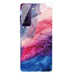 Phone Case for Samsung Galaxy S21 4G/5G Shockproof Protective Cover Marble Pattern Printing TPU Phone Shell