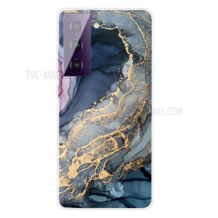 Phone Case for Samsung Galaxy S21 4G/5G Shockproof Protective Cover Marble Pattern Printing TPU Phone Shell