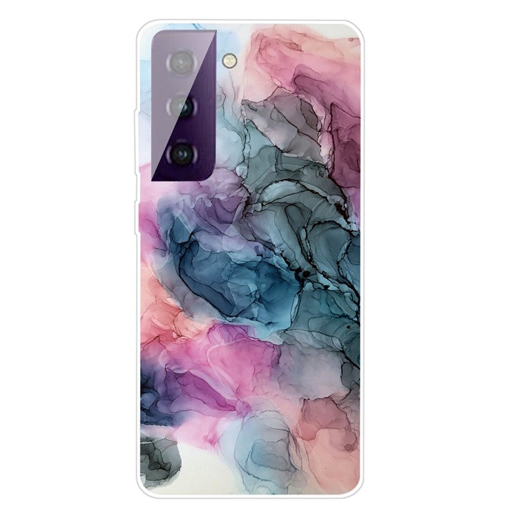 Phone Case for Samsung Galaxy S21 4G/5G Shockproof Protective Cover Marble Pattern Printing TPU Phone Shell