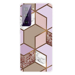 Phone Case for Samsung Galaxy S21 4G/5G Shockproof Protective Cover Marble Pattern Printing TPU Phone Shell