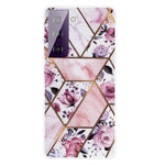 Phone Case for Samsung Galaxy S21 4G/5G Shockproof Protective Cover Marble Pattern Printing TPU Phone Shell