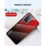 TPU + PC + Glass Color Gradient Pattern Super Slim Cell Phone Case for Samsung Galaxy A52 4G/5G / A52s 5G