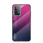 TPU + PC + Glass Color Gradient Pattern Super Slim Cell Phone Case for Samsung Galaxy A52 4G/5G / A52s 5G