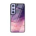 Starry Sky Pattern Ultra Light TPU + PC + Tempered Glass Phone Cover Shell for Samsung Galaxy S21 4G/5G