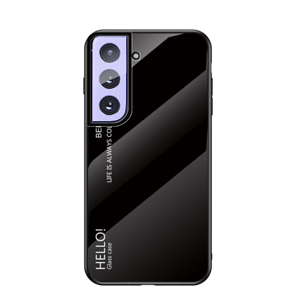 Färggradient härdat glas Ultratunt och lätt mobilmobilskal för Samsung Galaxy S21 4G/5G