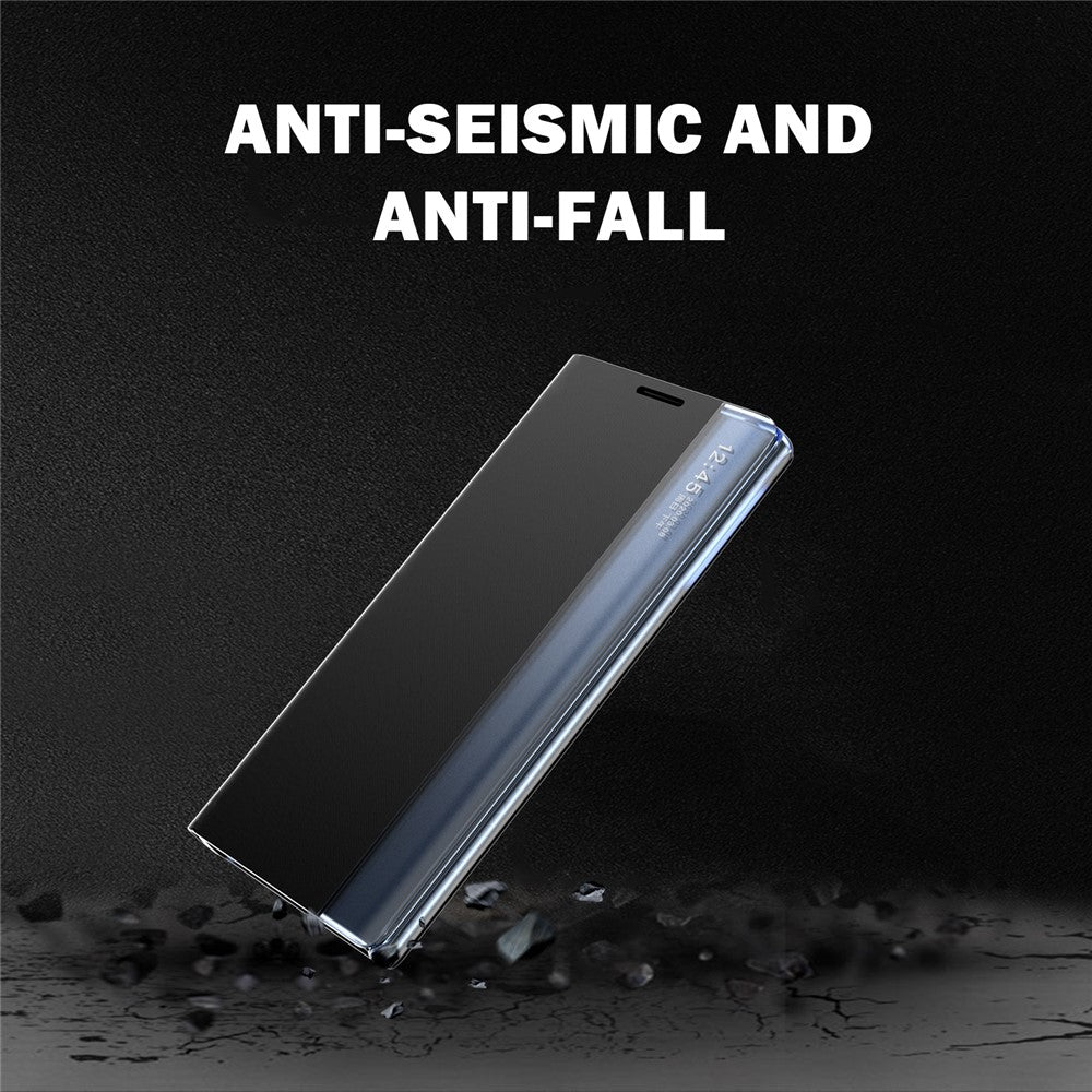 Samsung Galaxy A12 View Window Auto Absorbing Phone Case Flip Leather Stand Mobile Phone Shell