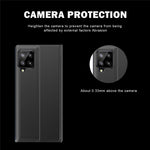 Samsung Galaxy A12 View Window Auto Absorbing Phone Case Flip Leather Stand Mobile Phone Shell
