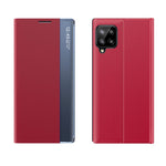 Samsung Galaxy A12 View Window Auto Absorbing Phone Case Flip Leather Stand Mobile Phone Shell