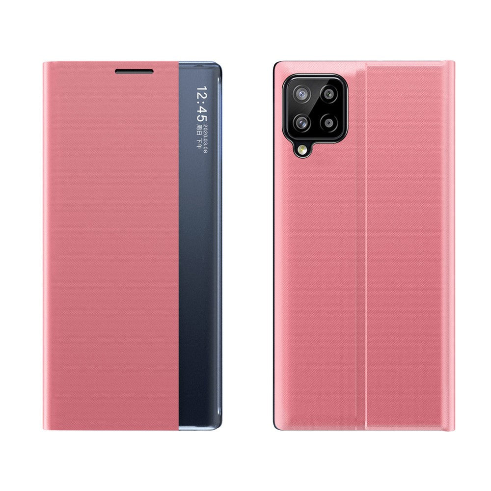 Samsung Galaxy A12 View Window Auto Absorbing Phone Case Flip Leather Stand Mobile Phone Shell