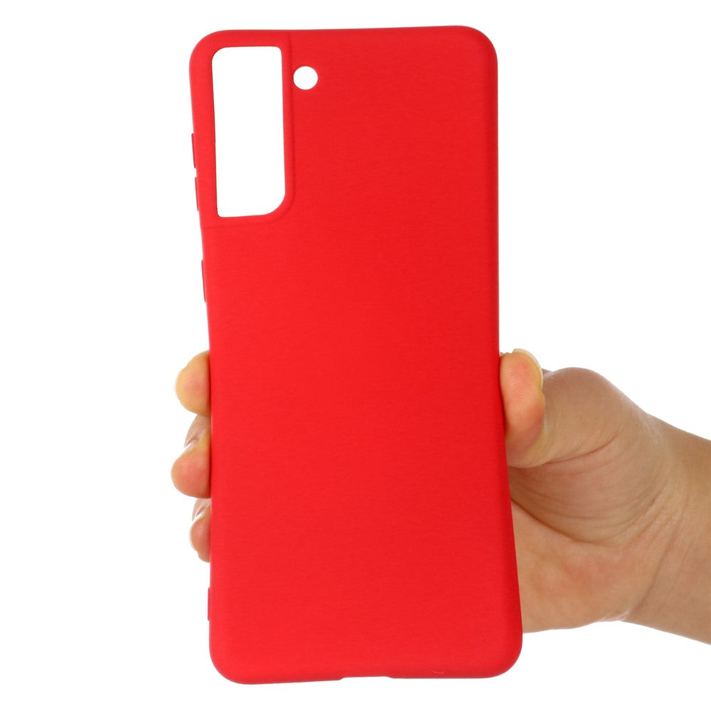 Anti-ridse Støvtæt Stødsikker Blød Flydende Silikone Telefoncover Smartphone Etui til Samsung Galaxy S21+ 5G