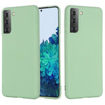 Anti-ridse Støvtæt Stødsikker Blød Flydende Silikone Telefoncover Smartphone Etui til Samsung Galaxy S21+ 5G
