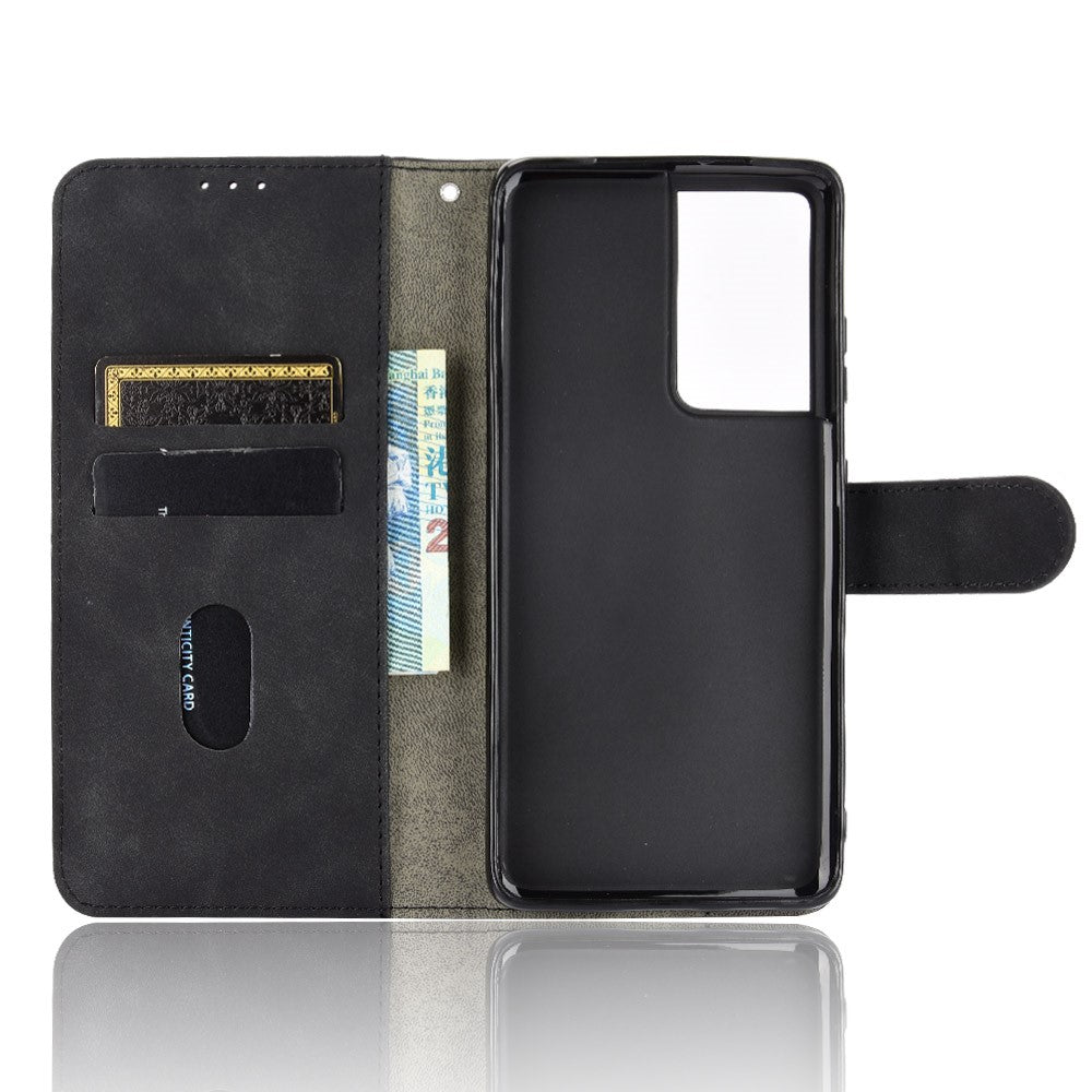 Delicate PU Leather Wallet Cell Phone Case for Samsung Galaxy S21 Ultra 5G