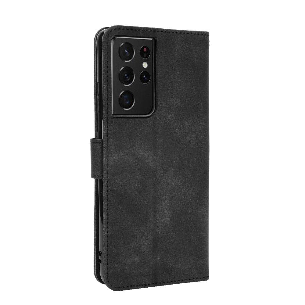 Delicate PU Leather Wallet Cell Phone Case for Samsung Galaxy S21 Ultra 5G