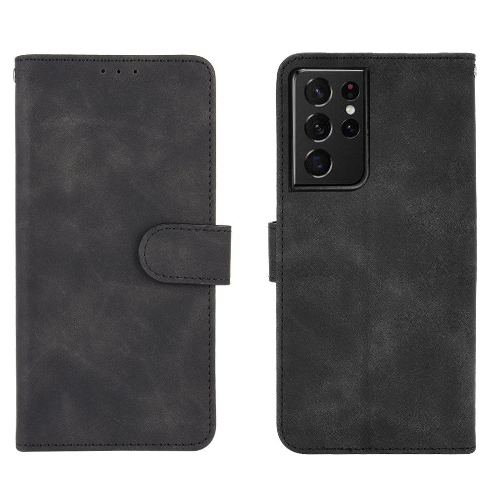 Delicate PU Leather Wallet Cell Phone Case for Samsung Galaxy S21 Ultra 5G