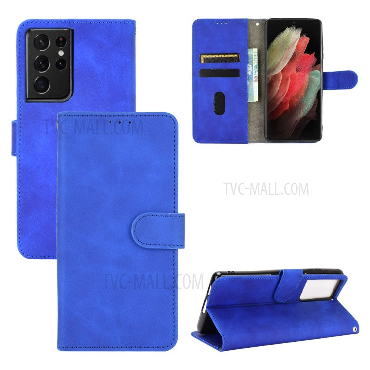 Delicate PU Leather Wallet Cell Phone Case for Samsung Galaxy S21 Ultra 5G