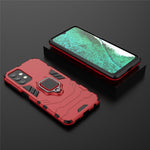 Cool Guard Ring Holder Kickstand PC TPU Hybrid Case Protective Shell for Samsung Galaxy A32 5G/M32 5G