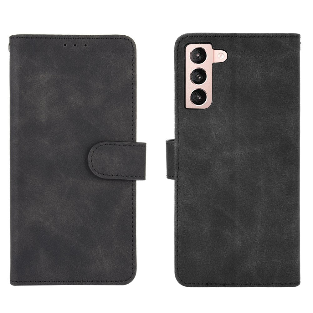 Delicate PU Leather Wallet Cell Phone Case for Samsung Galaxy S21 4G/5G