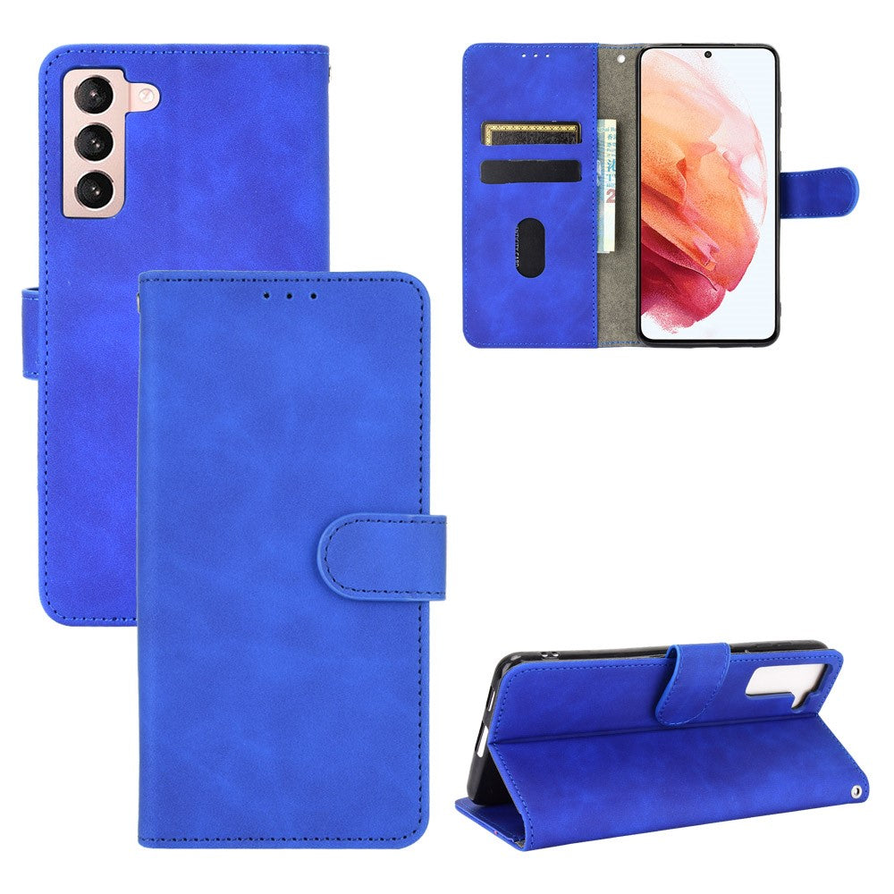 Delicate PU Leather Wallet Cell Phone Case for Samsung Galaxy S21 4G/5G