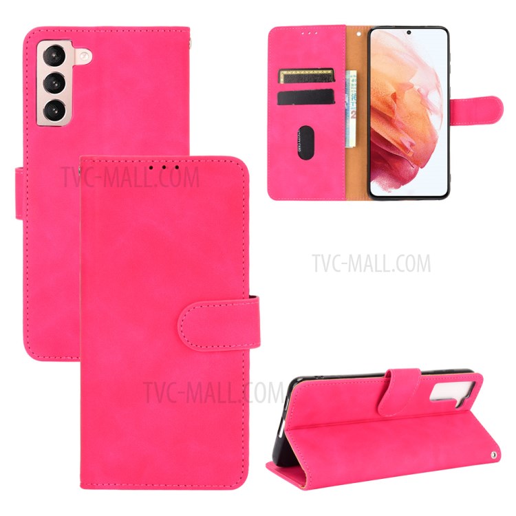 Delicate PU Leather Wallet Cell Phone Case for Samsung Galaxy S21 4G/5G