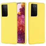 For Samsung Galaxy S21 Ultra 5G Shockproof Soft Liquid Silicone Cover Mobile Phone Shell Protection Case
